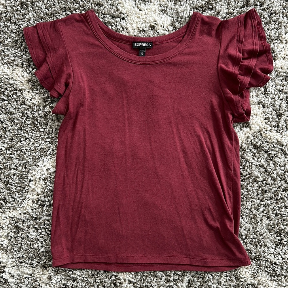 ✨ 5 for $25 ✨ Express Flutter Sleeve Cotton T Size XS